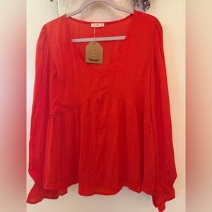 Kori Vibrant Red Blouse